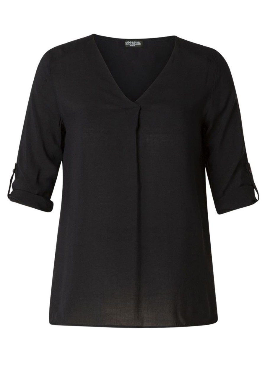 Base Level Curvy | Base Level Curvy Base Level Curvy Blouse Airene 012 Black