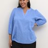 Blouses En Tunieken | Kaffe Curve Kaffe Curve Blouse Jolana 10582206 - 174037 Ultramarine