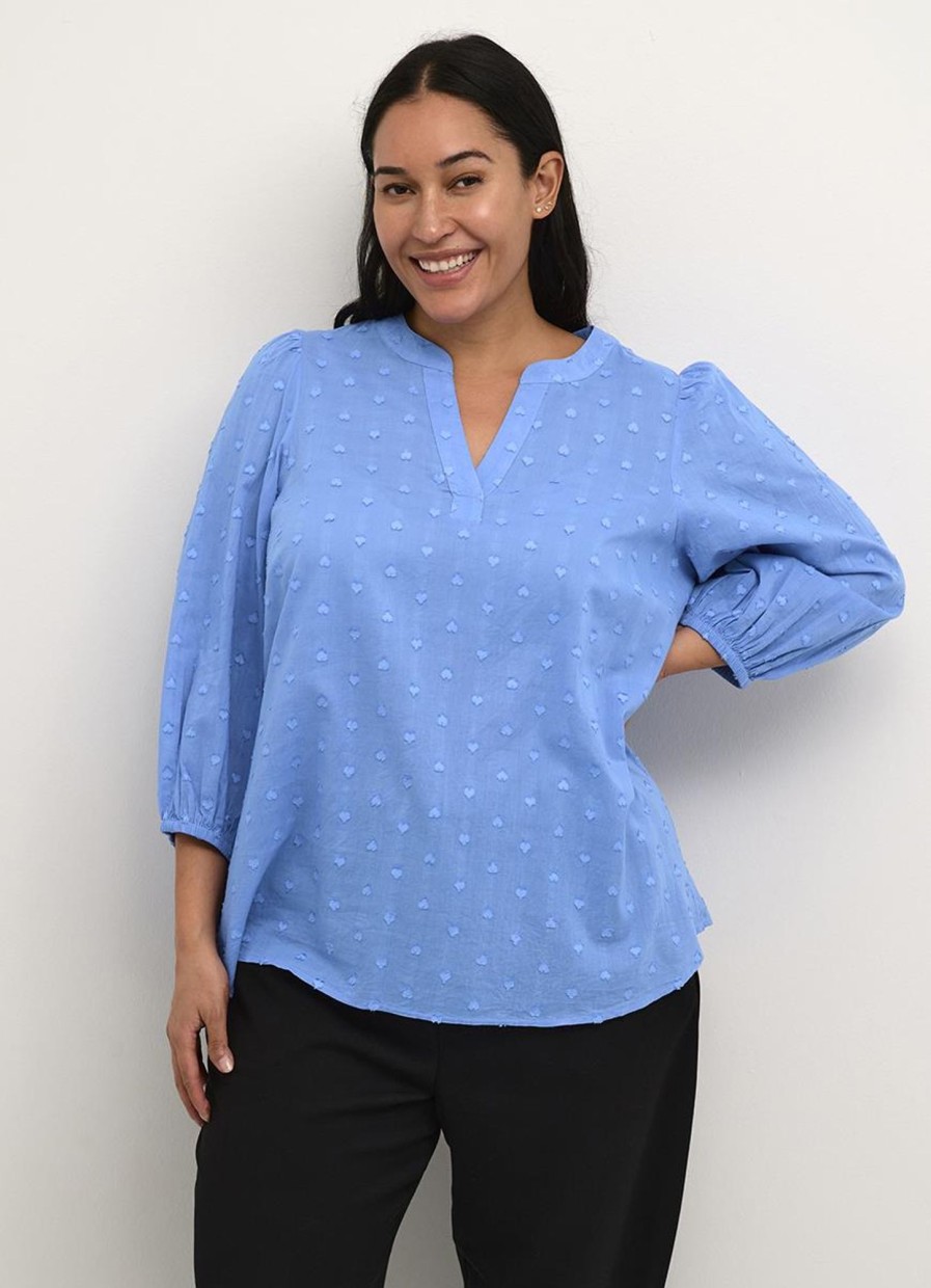 Blouses En Tunieken | Kaffe Curve Kaffe Curve Blouse Jolana 10582206 - 174037 Ultramarine