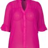 Blouses En Tunieken | Exxcellent Exxcellent Blouse Verena 24Vqe20 - 213 Hibiscus