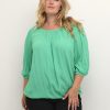 Blouses En Tunieken | Kaffe Curve Kaffe Curve Blouse Wilina 10582058 - 165825 Gumdrop Green