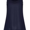 Yoek Basics | Yoek Yoek Singlet Flare Voile B3069-230 Marine