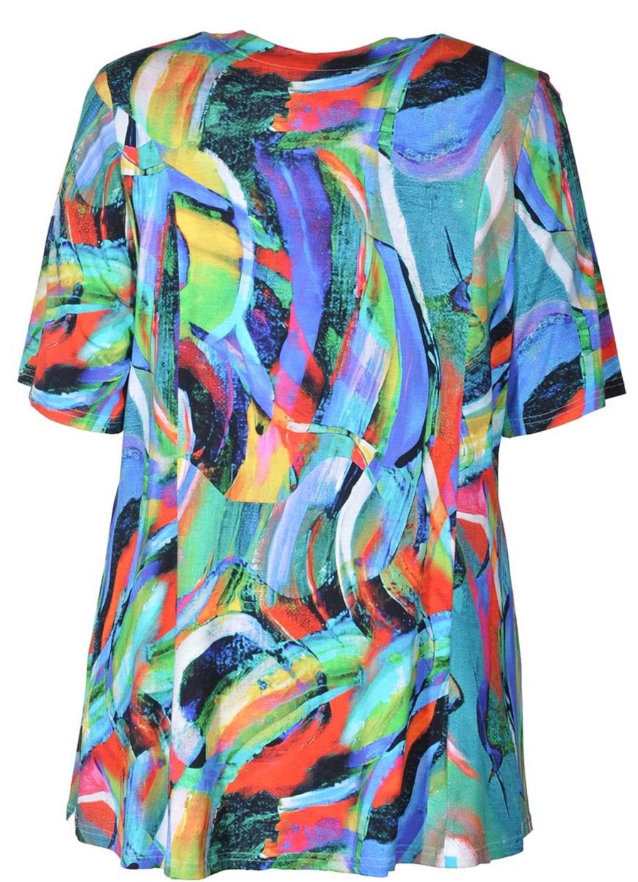 Blouses En Tunieken | Mona Lisa Mona Lisa Longshirt 515-75-98 Multicolor