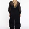 Truien En Vesten | Yoek Yoek Cardigan Lace Voile My232679 - 210 Black