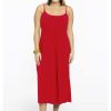 Yoek Basics | maatjemeer Yoek Jurk Spaghetti Elastic Waist Dolce B7050 - 260 Red