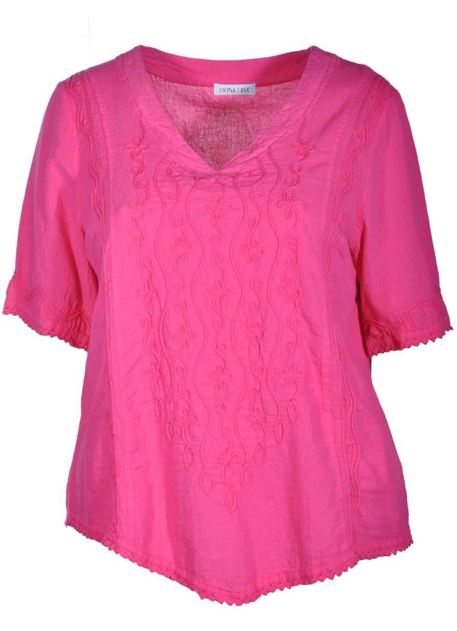 Blouses En Tunieken | Mona Lisa Mona Lisa Blouse 805-83-33 Fuchsia