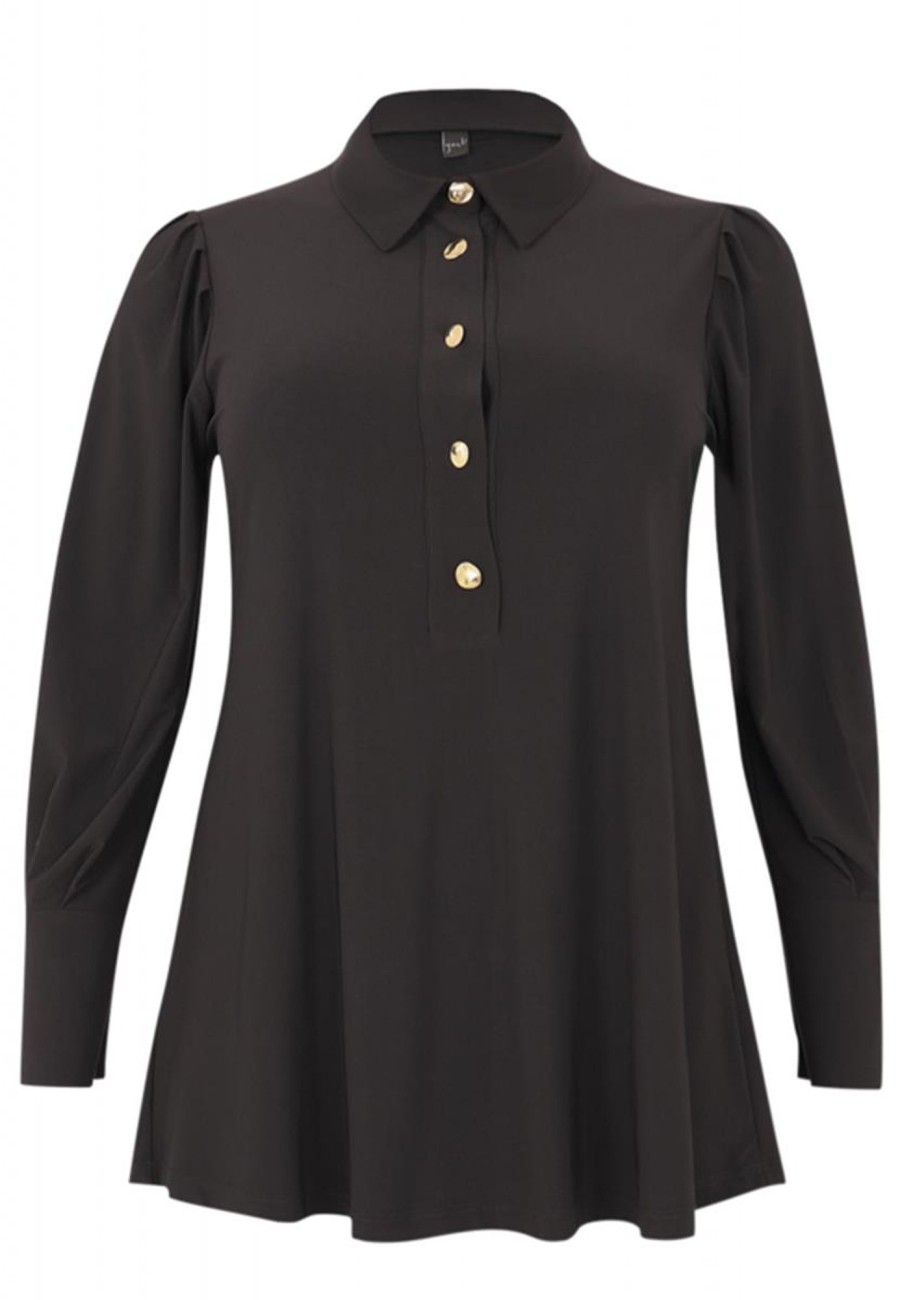 Blouses En Tunieken | Yoek Yoek Blouse Flare Puff 1923754 - 210 Black