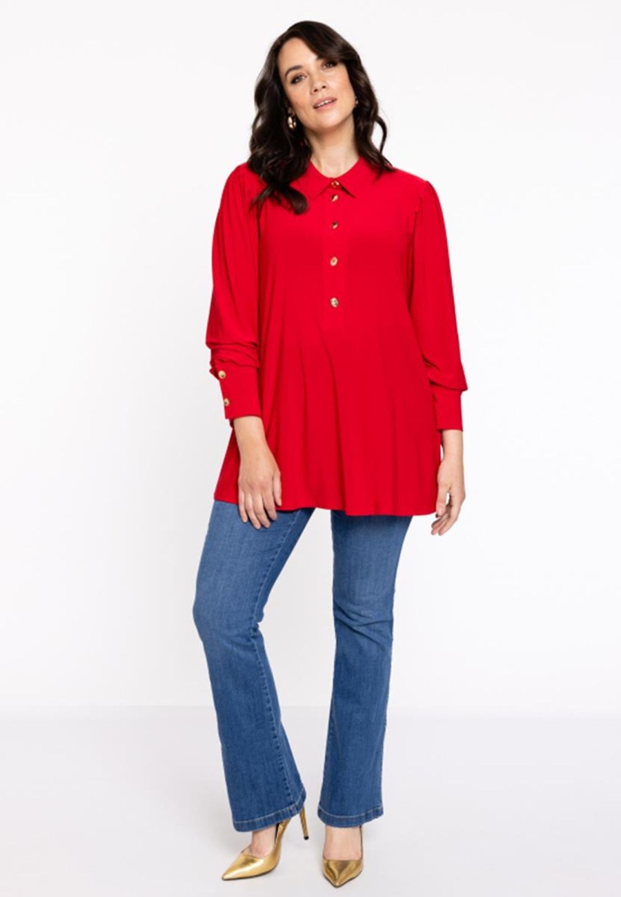 Blouses En Tunieken | Yoek Yoek Blouse Flare Puff 1923754 - Red