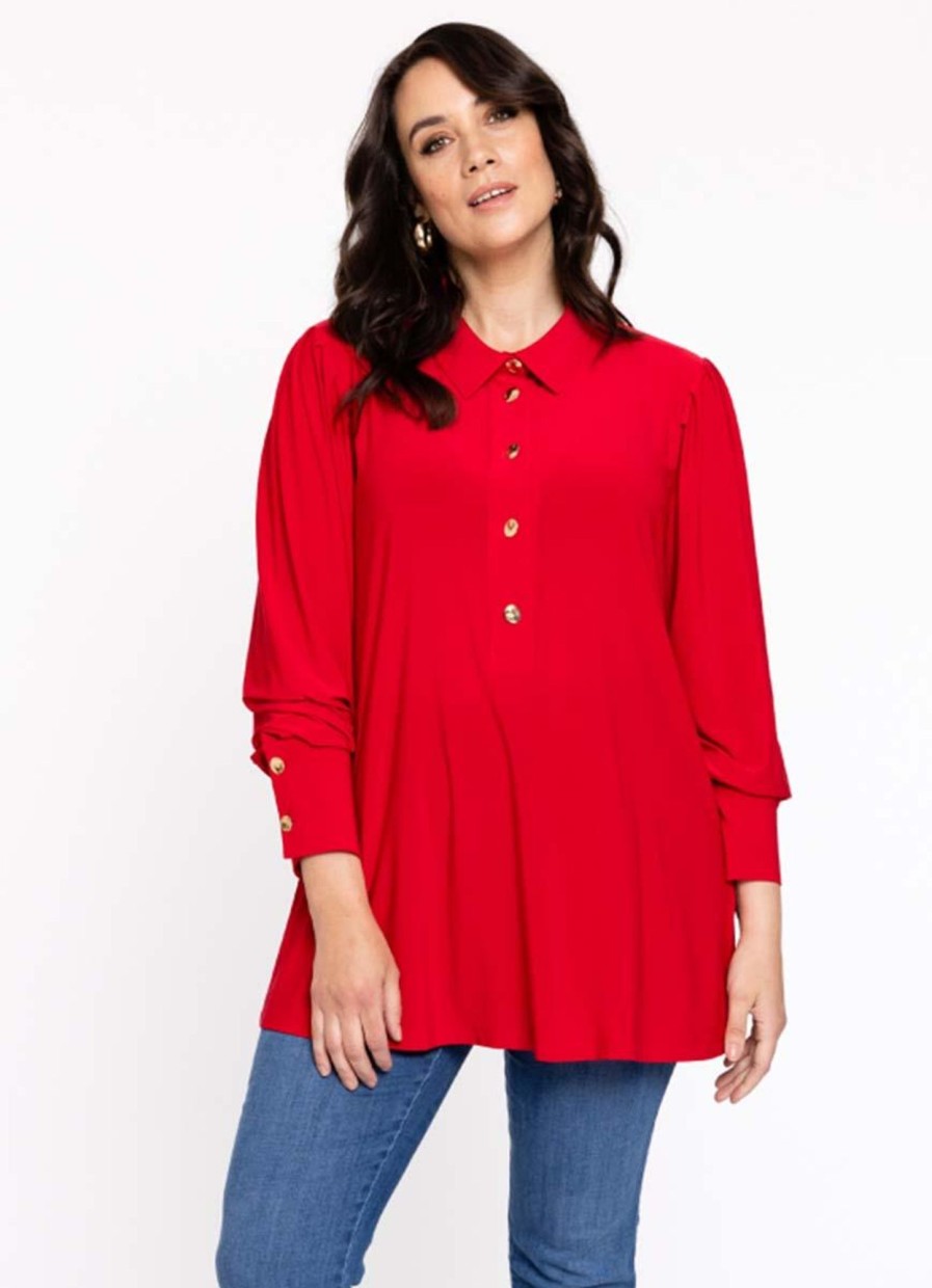 Blouses En Tunieken | Yoek Yoek Blouse Flare Puff 1923754 - Red