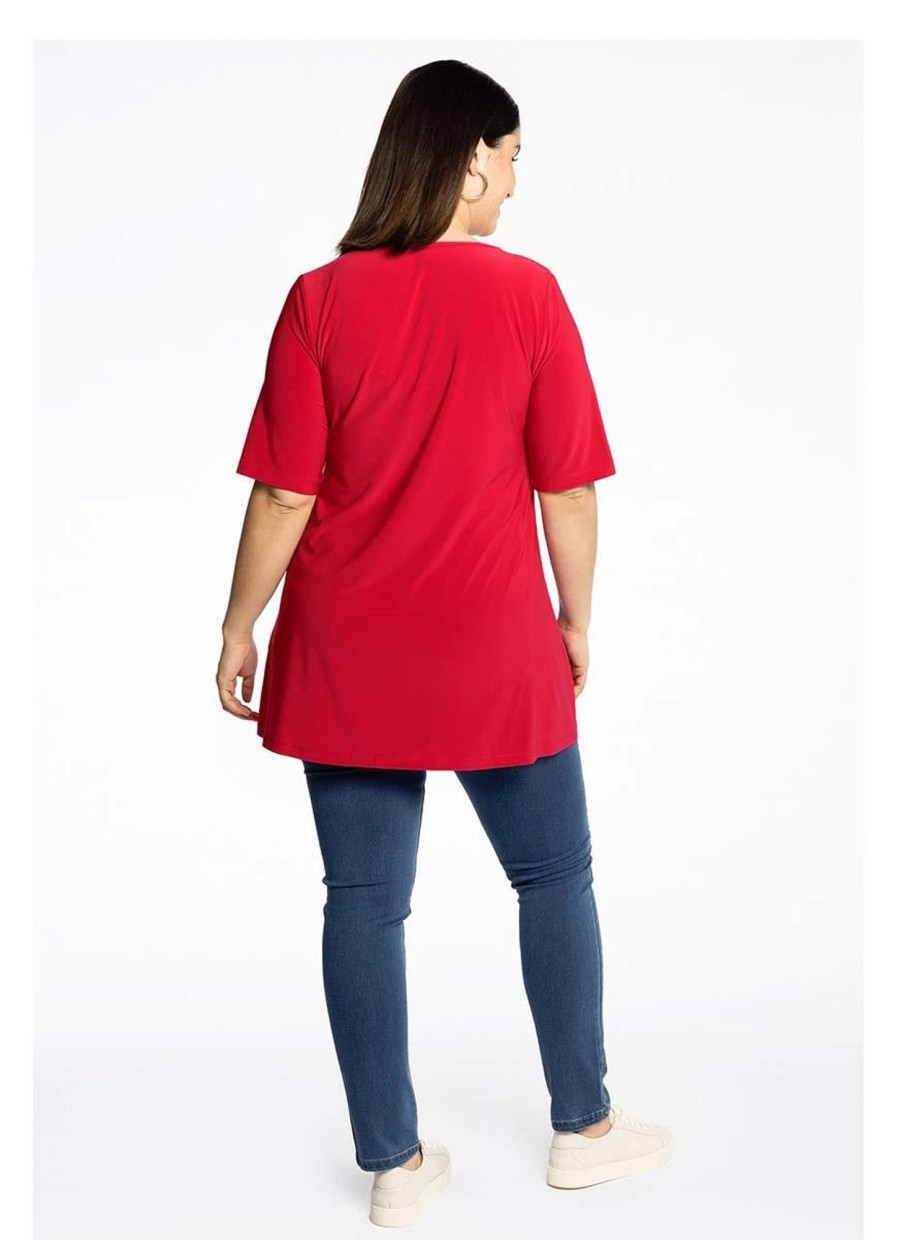 Yoek Basics | maatjemeer Yoek Tuniek Flare Dolce B4027-260 Rood