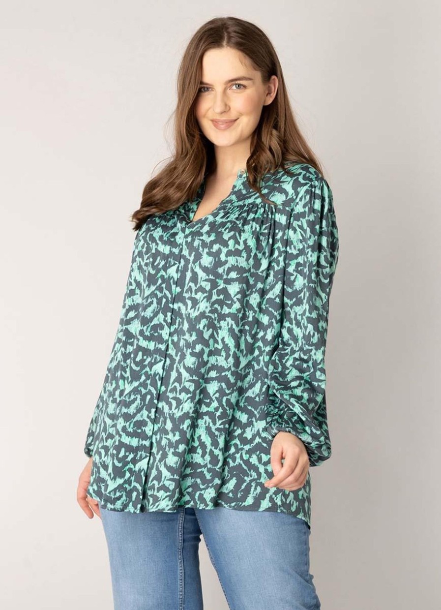 Blouses En Tunieken | Yesta Yesta Blouse Ylse A004449 - 2007 Steel Blue/Multi