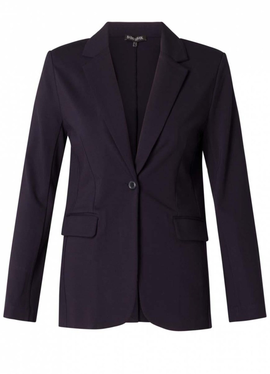 Base Level Curvy | Base Level Curvy Base Level Curvy Blazer Yacey 080 Dark Blue