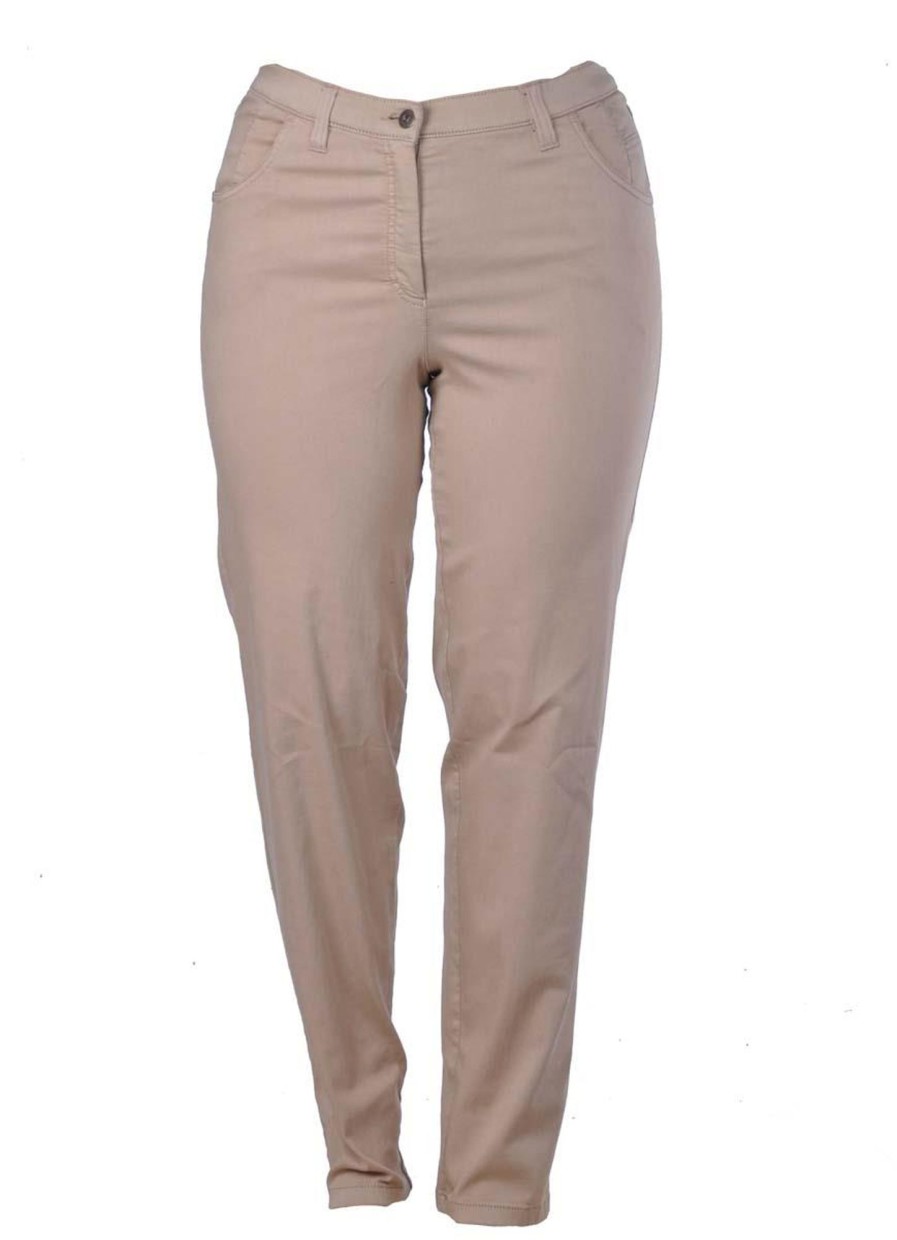 Kjmaatjemeer Basics Broeken | maatjemeer Kjbrand Broek Babsie 23020-6244-016 Beige