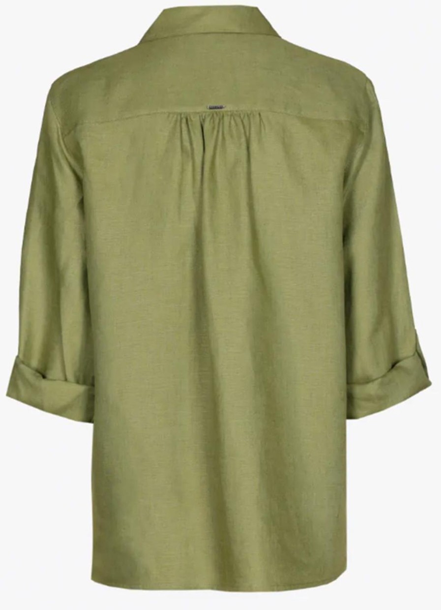 Blouses En Tunieken | Xandres Xandres Gold Blouse Hulja 14310-01- 9390 Green Moss