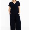 Yoek Basics | Yoek Yoek Trousers Very Loose Fit Dolce B5530-230 Navy