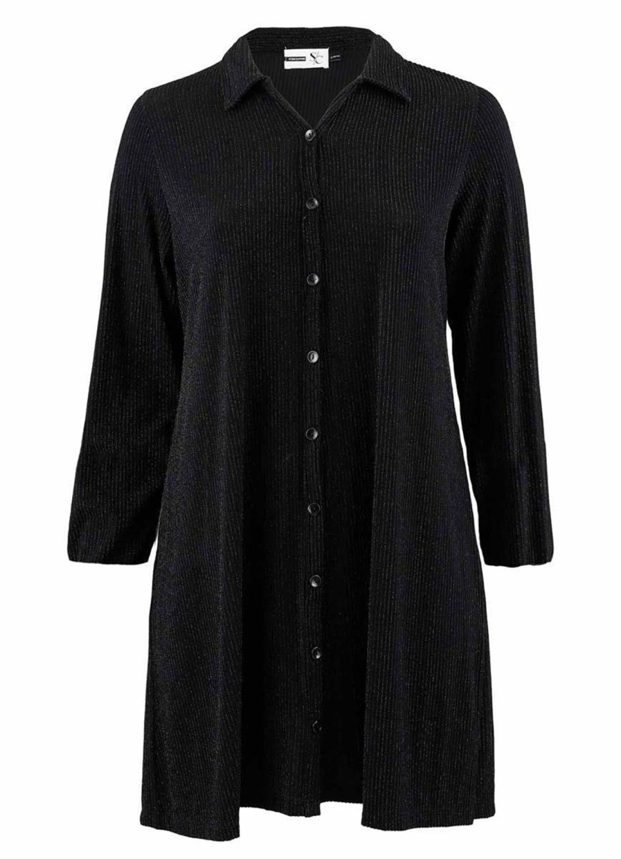 Blouses En Tunieken | Studio Studio Long Blouse S236802 Emilie - Zwart