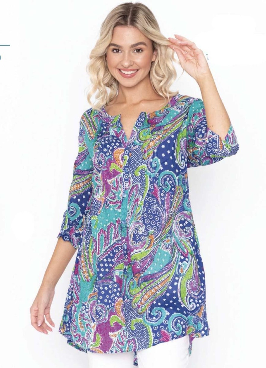 Blouses En Tunieken | Orientique One Summer By Orientique Tuniek Alison Dw63E - Print F