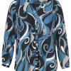 Blouses En Tunieken | Via Appia Due Via Appia Due Blouse 653059 - 103 Zwart, Steelblue, Ecru