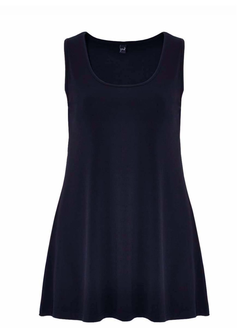 Yoek Basics | Yoek Singlet Flare Dolce B4082 Marine. Grote Maten Mode.