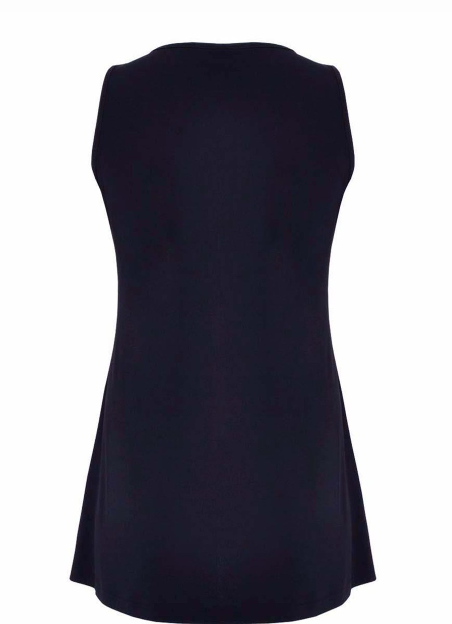 Yoek Basics | Yoek Singlet Flare Dolce B4082 Marine. Grote Maten Mode.