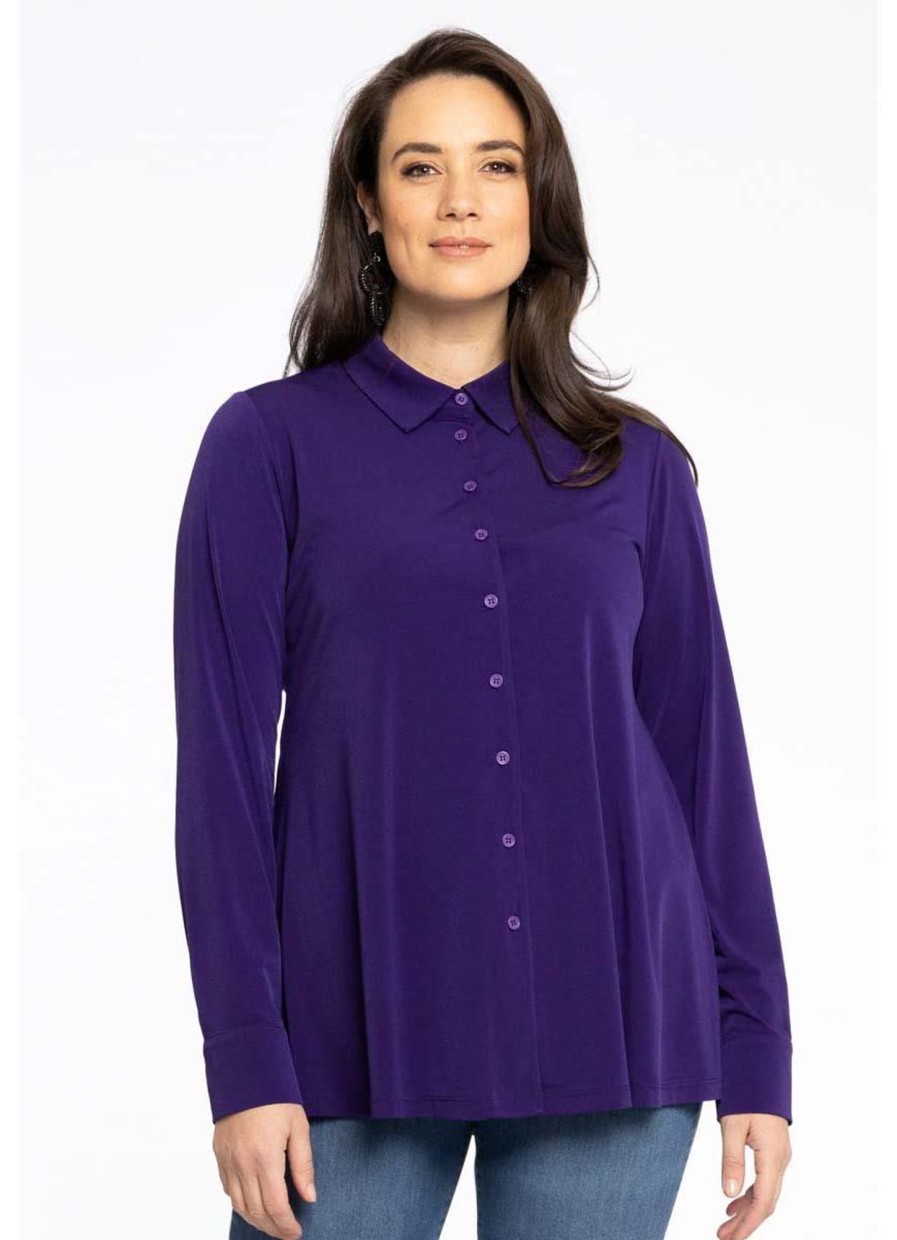 Yoek Basics | Yoek Yoek Blouse A-Line Dolce B3748-270 Purple