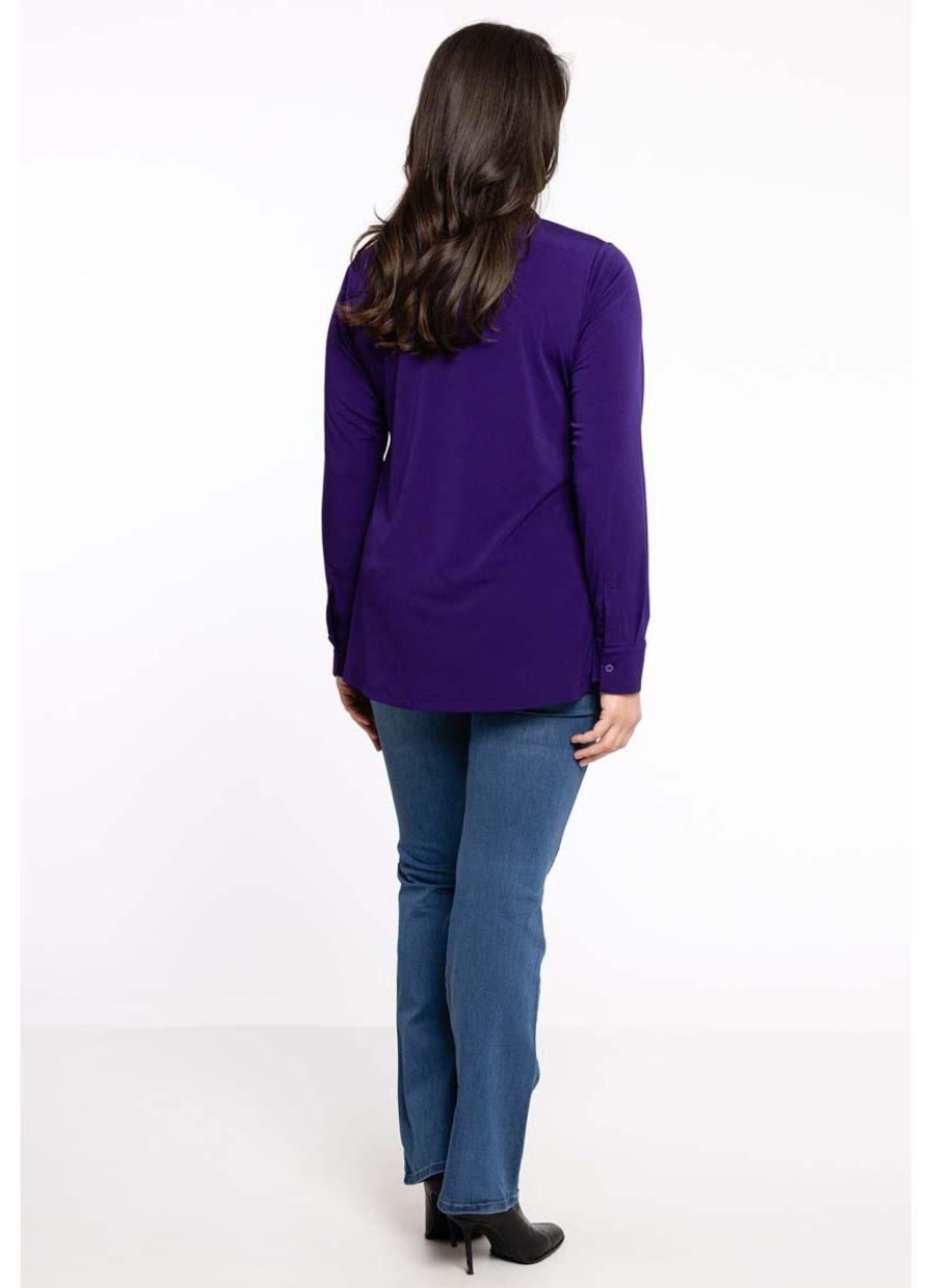 Yoek Basics | Yoek Yoek Blouse A-Line Dolce B3748-270 Purple