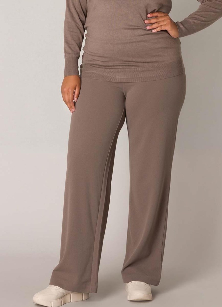 Base Level Curvy | Base Level Curvy Base Level Curvy Broek Arah 092 - 9043 Dark Taupe