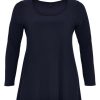 Yoek Basics | Yoek Yoek Tuniek Flare Long Sleeve Dolce B4552-230 Marine