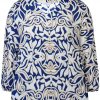 Blouses En Tunieken | Zhenzi Zhenzi Blouse Imary 200118 - 57470 Multi Blauw