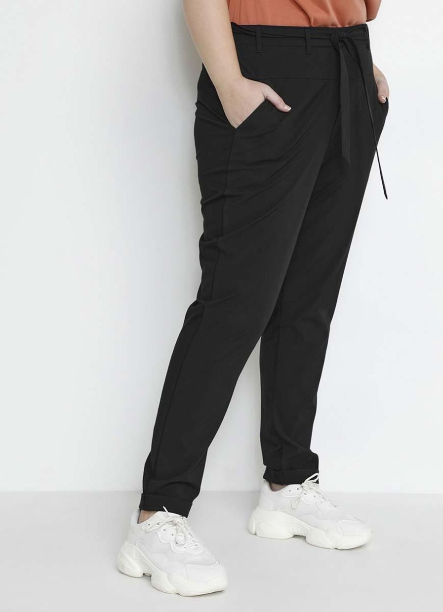 Kaffe Curve Basics | maatjemeer Kaffe Curve Belt Pants Jia 10580008 Zwart