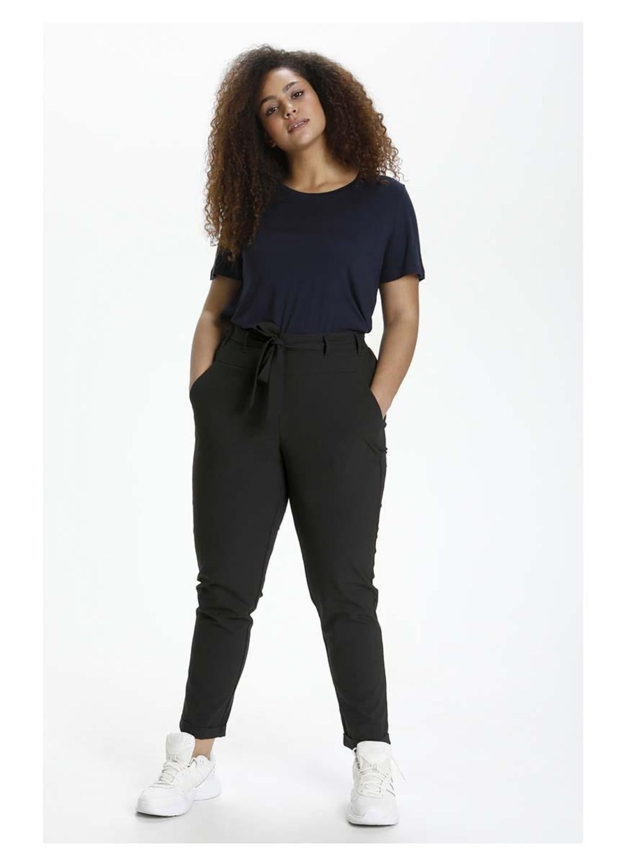 Kaffe Curve Basics | maatjemeer Kaffe Curve Belt Pants Jia 10580008 Zwart