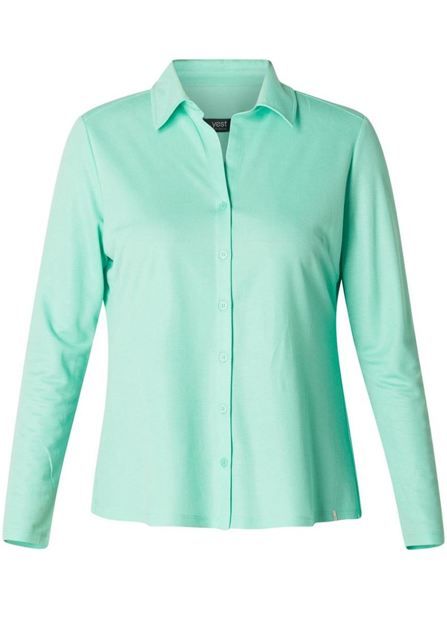 Blouses En Tunieken | Yesta Yesta Blouse Jutta Essential A004580 - 3023 Spring Green