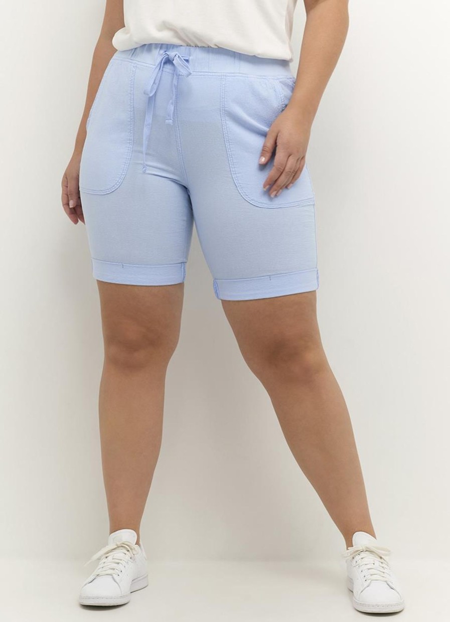 Broeken En Jeans | Kaffe Curve Kaffe Curve Short Nana 10580270 - 154031 Windsurfer