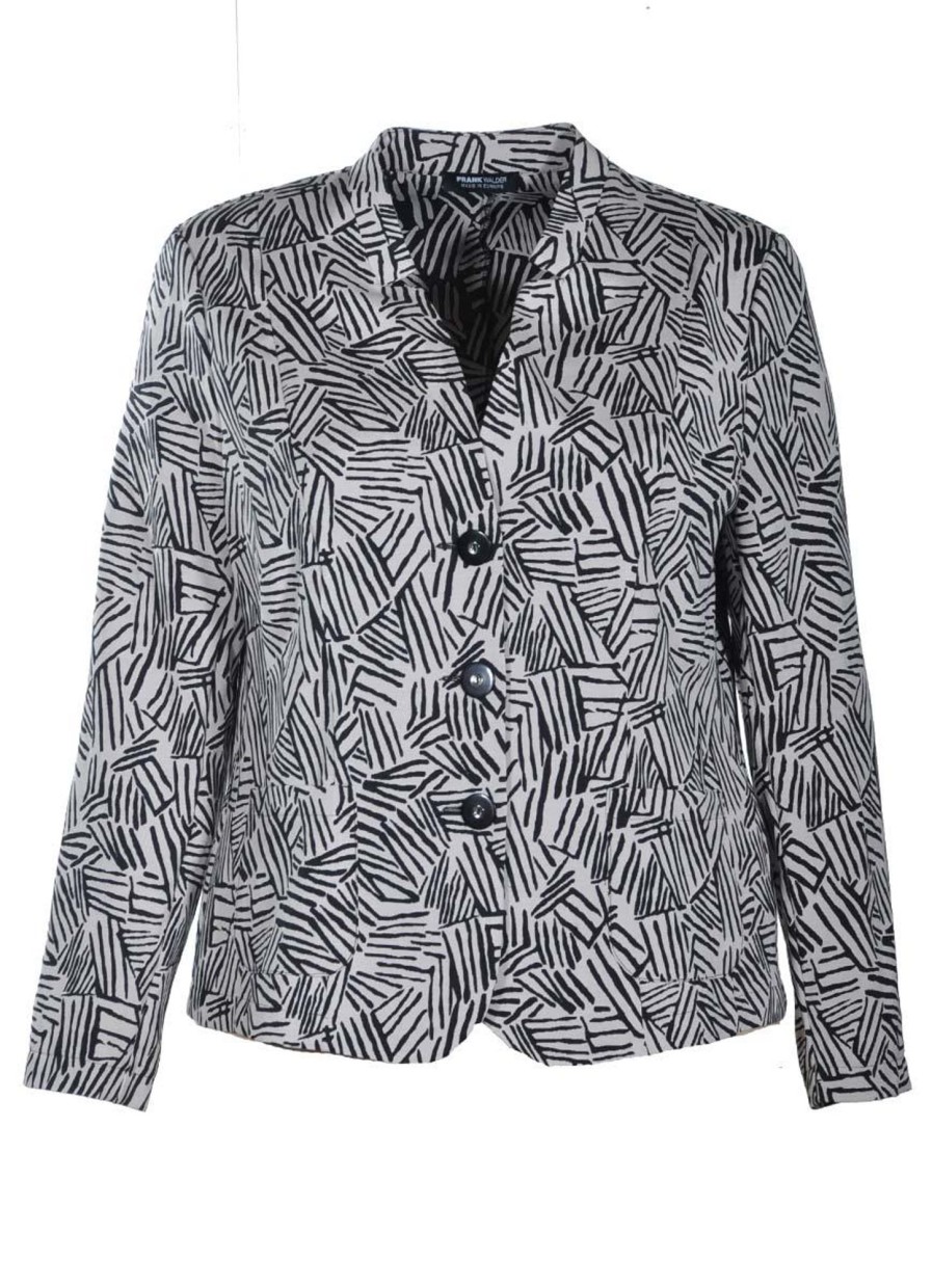 Blazers | maatjemeer Frank Walder Blazer 303305-007092 Zwart-Wit