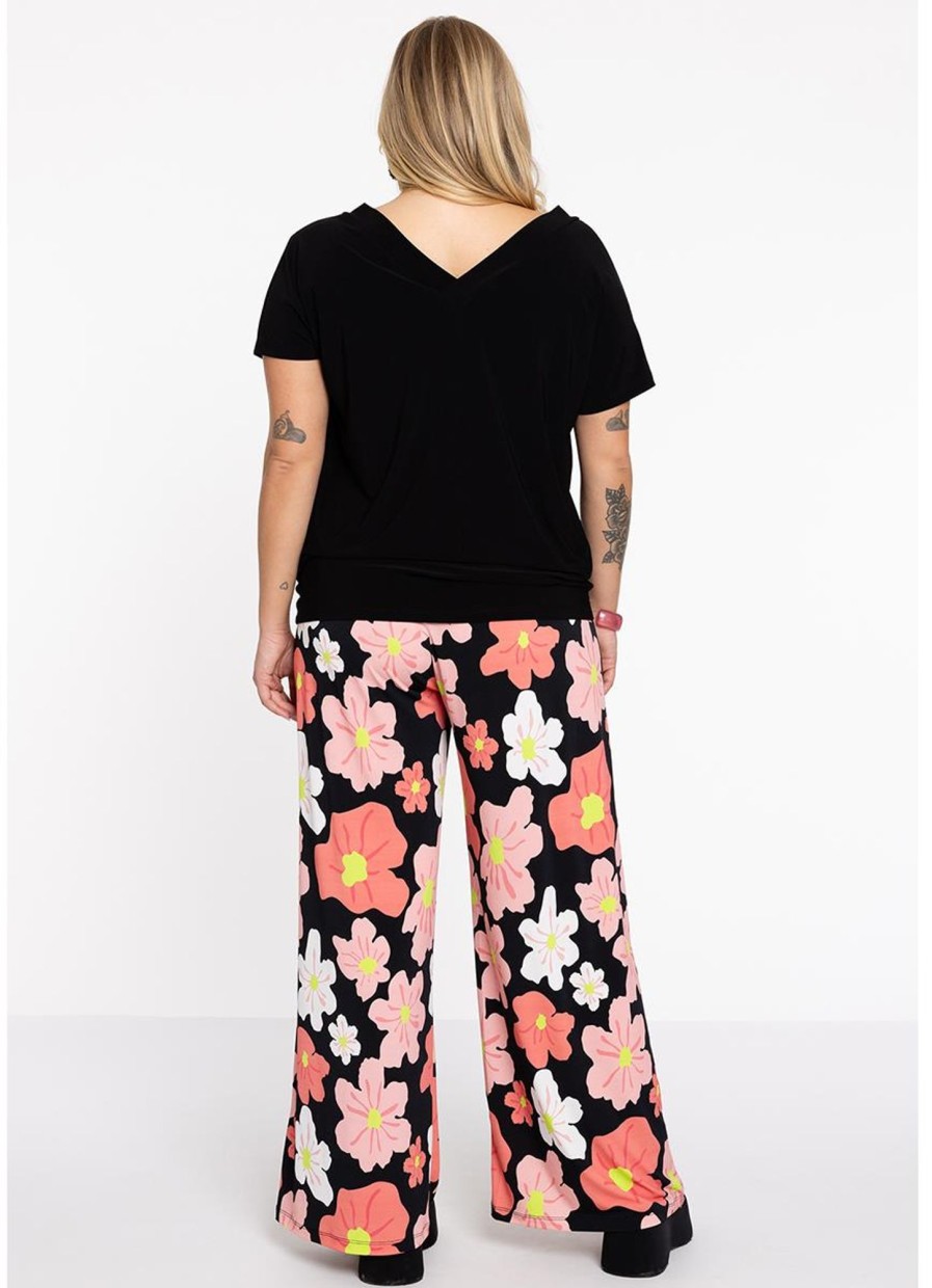 Broeken En Jeans | Yoek Yoek Trousers Loose Fit Hibiscus 2215598 - 210 Hibiscus