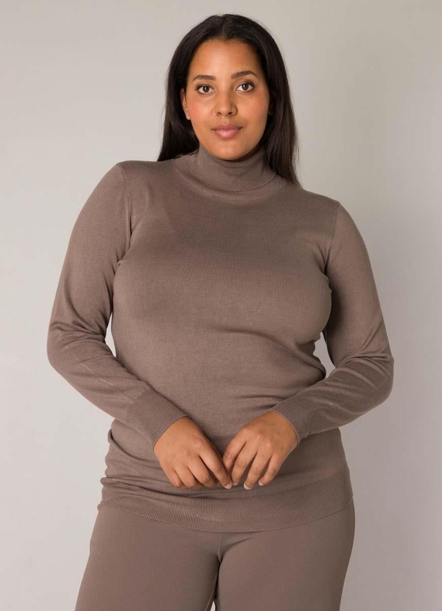 Base Level Curvy | Base Level Curvy Base Level Curvy Coltrui Yuena 066 - 9043 Dark Taupe