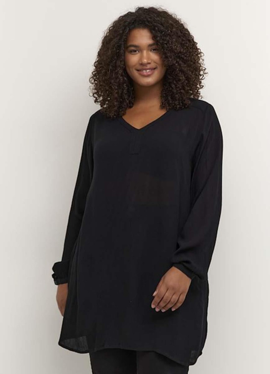 Kaffe Curve Basics | maatjemeer Kaffe Curve Tuniek Ami Ls 10580002-50600 Black Deep