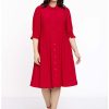 Jurken En Rokken | Yoek Yoek Dress Buttoned Dolce 1607237 - 260 Red