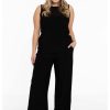 Yoek Basics | Yoek Yoek Trousers Loose Fit Dolce B5530-210 Black