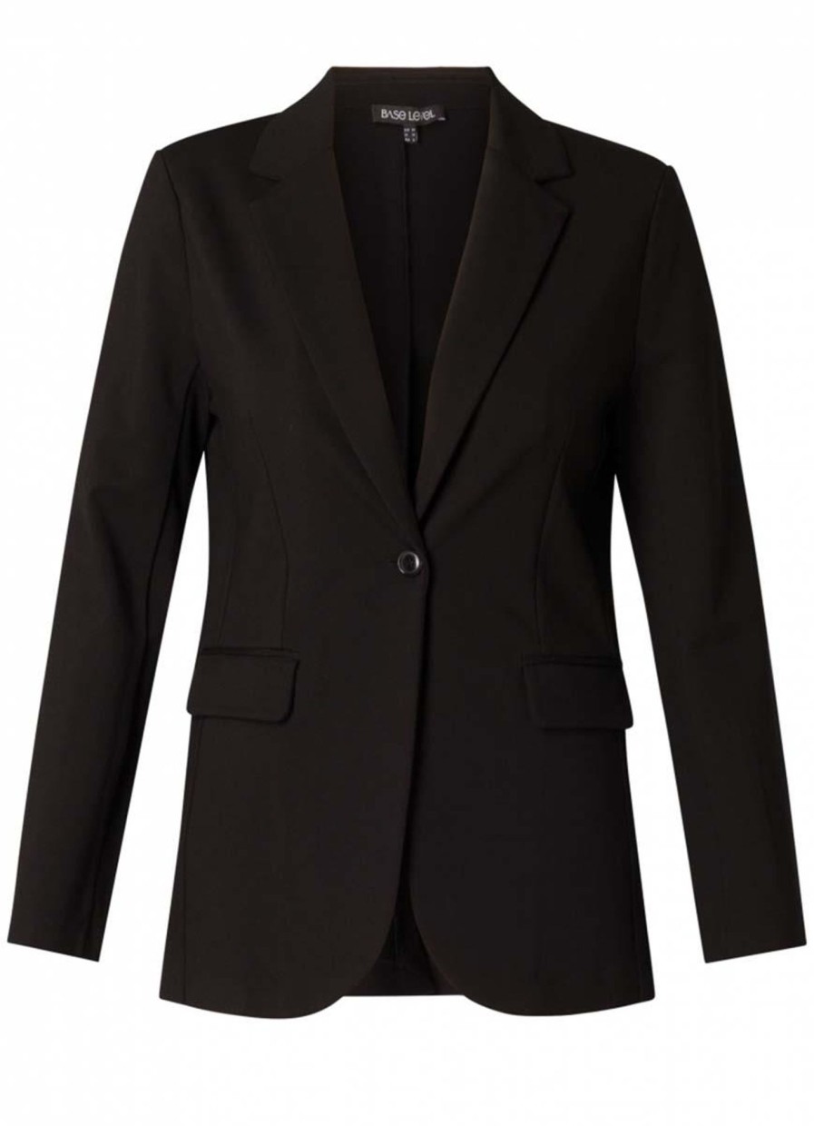 Base Level Curvy | Base Level Curvy Base Level Curvy Blazer Yacey 080 Black