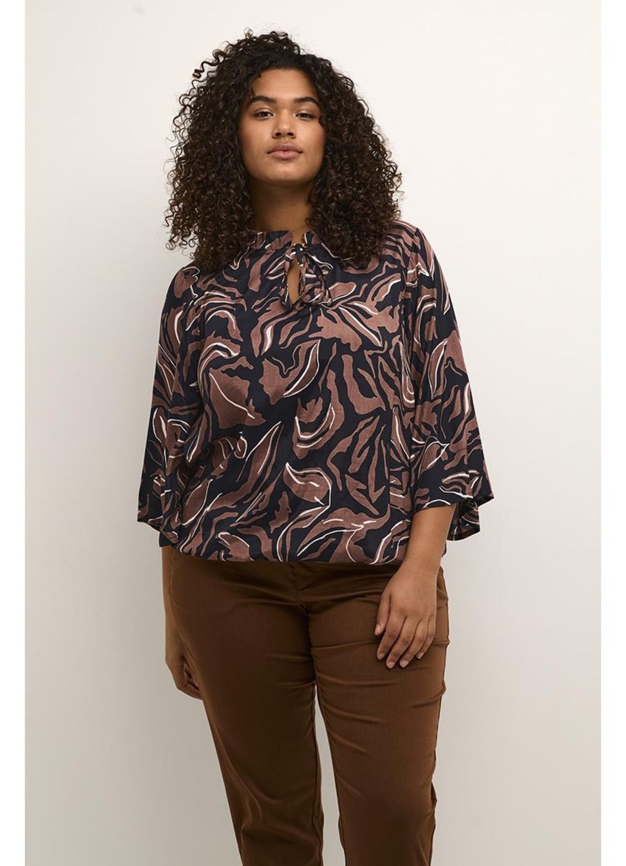 Blouses En Tunieken | Kaffe Curve Kaffe Curve Dory Blouse 10581639 - 104470 Black Soft Silt