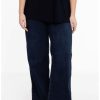 Yoek Basics | Yoek Yoek Jeans 5 Pockets Wide Leg B5578-236 Dark Blue