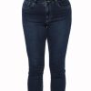 Yoek Basics | maatjemeer Yoek Jeans 7/8 Met Rits B5550 Dark Indigo