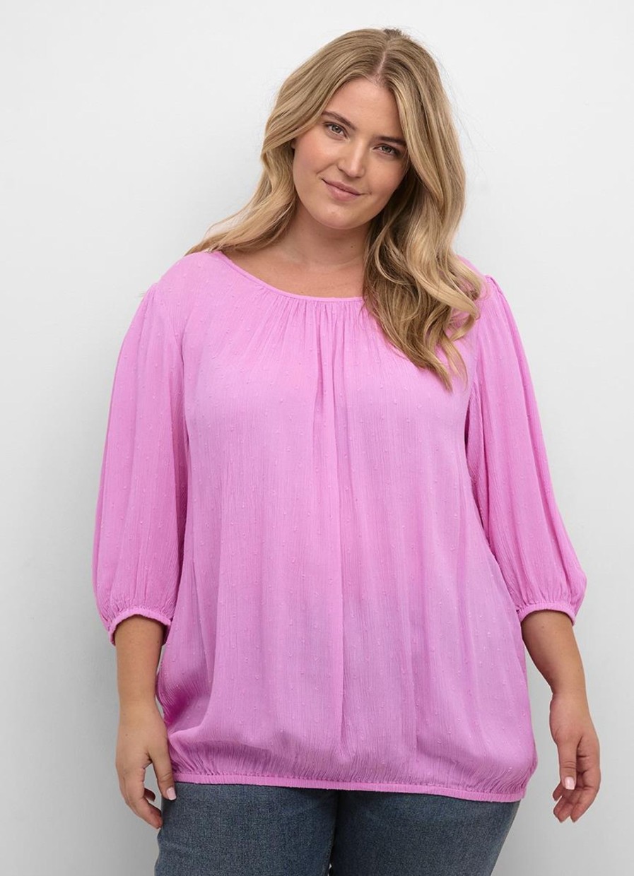 Blouses En Tunieken | Kaffe Curve Kaffe Curve Blouse Wilina 10582058 - 163118 Cyclamen