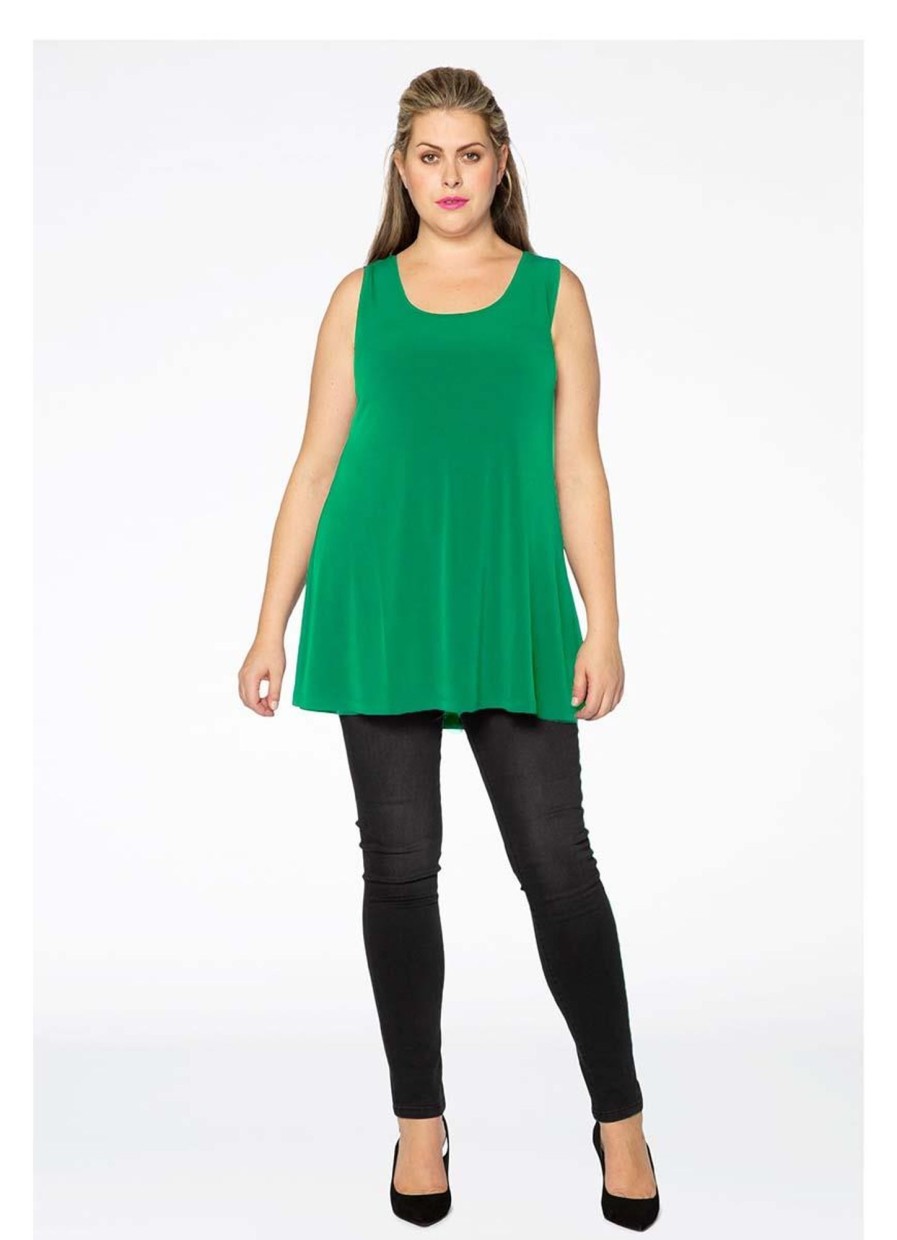 Yoek Basics | Yoek Yoek Singlet Flare Dolce B4082-240 Green