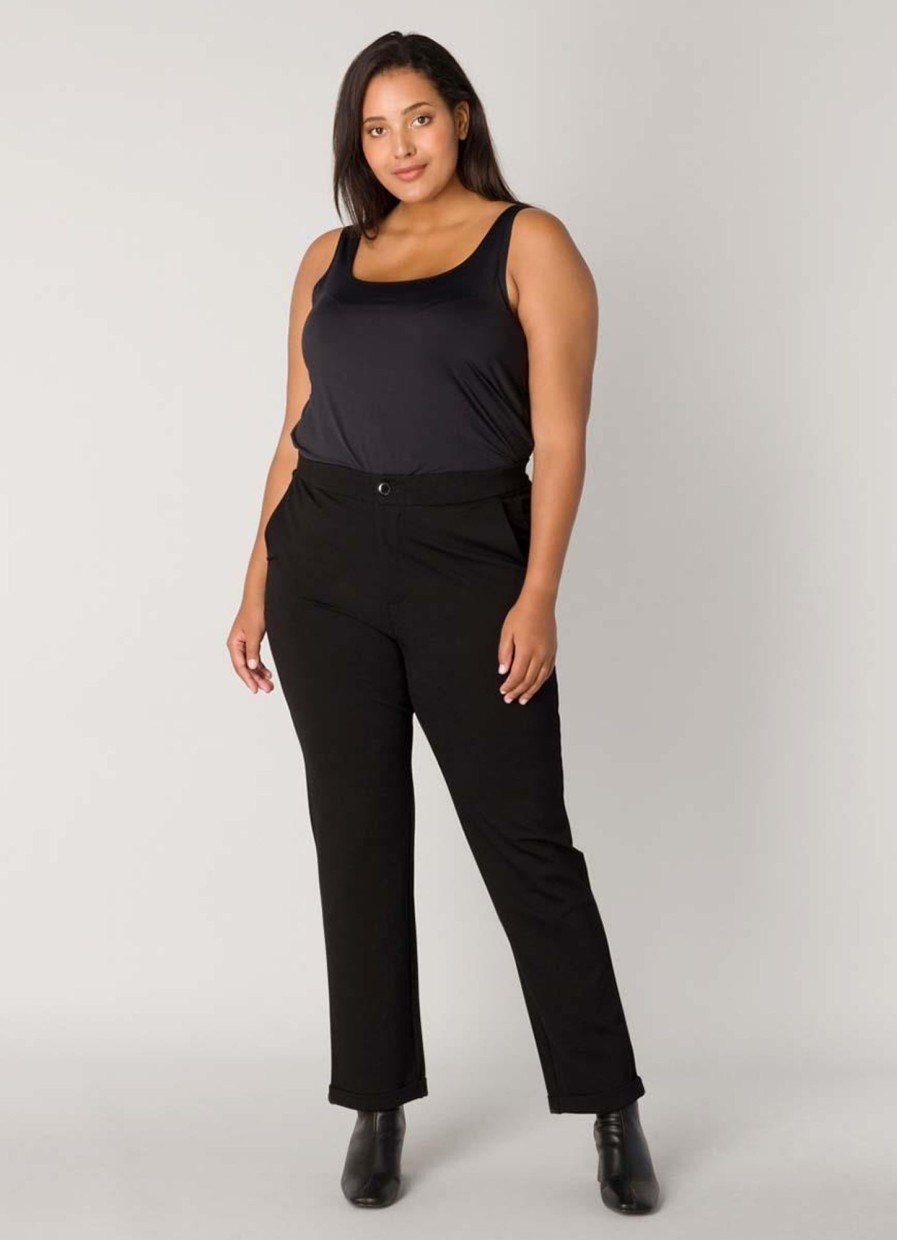 Base Level Curvy | Base Level Curvy Base Level Curvy Pants Yoella 081 Black