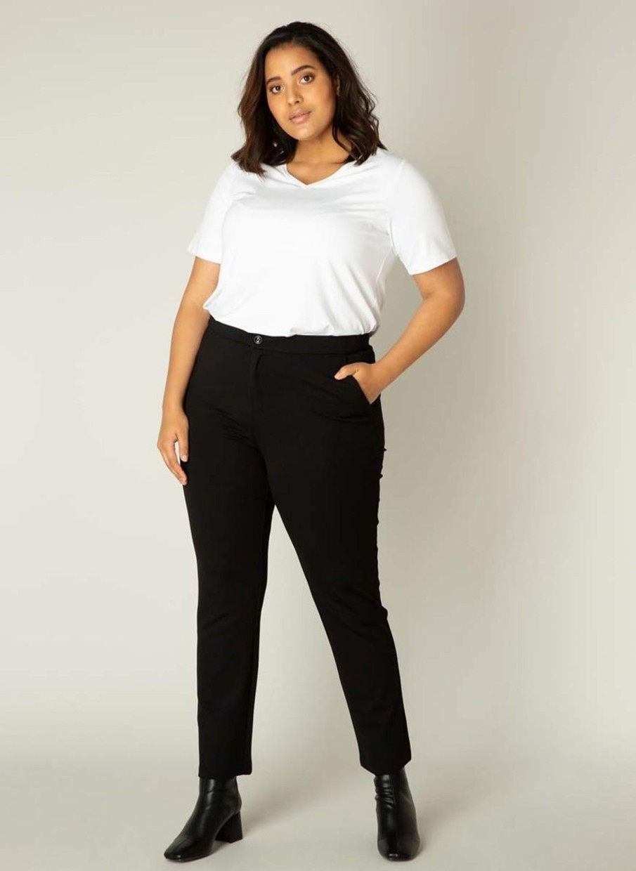 Base Level Curvy | Base Level Curvy Base Level Curvy Pants Angie 017 Black