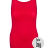 Ondermode | Rj Bodywear Rj Pure Color Dames Hemd Extra Lang 32-025229 Rood