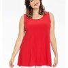 Yoek Basics | Yoek Yoek Singlet Flare Dolce B4082-260 Rood