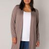 Base Level Curvy | Base Level Curvy Base Level Curvy Vest Ayla Long 001- 9043 Taupe